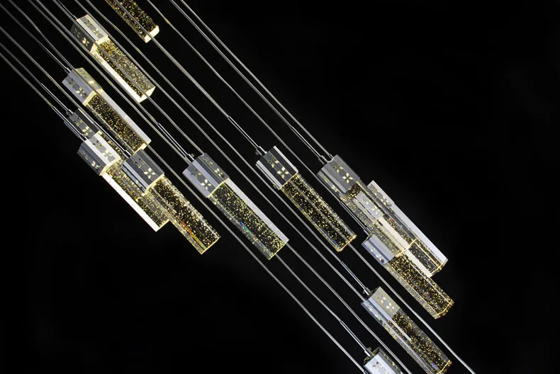 買取 階段 Led バブルクリスタルペンダントライト現代 G4 Led Luminaria スパイラルクリスタル照明 Shopcase ホーム階段照明