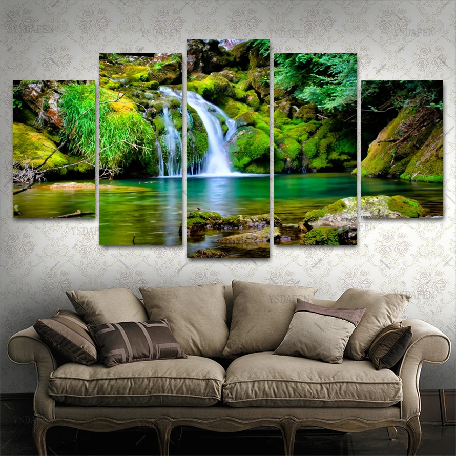 Op de muur HD print olieverf Film modulaire foto Scenery poster kind room decor woondecoratie 5 stks canvas art z279 | Дом и сад