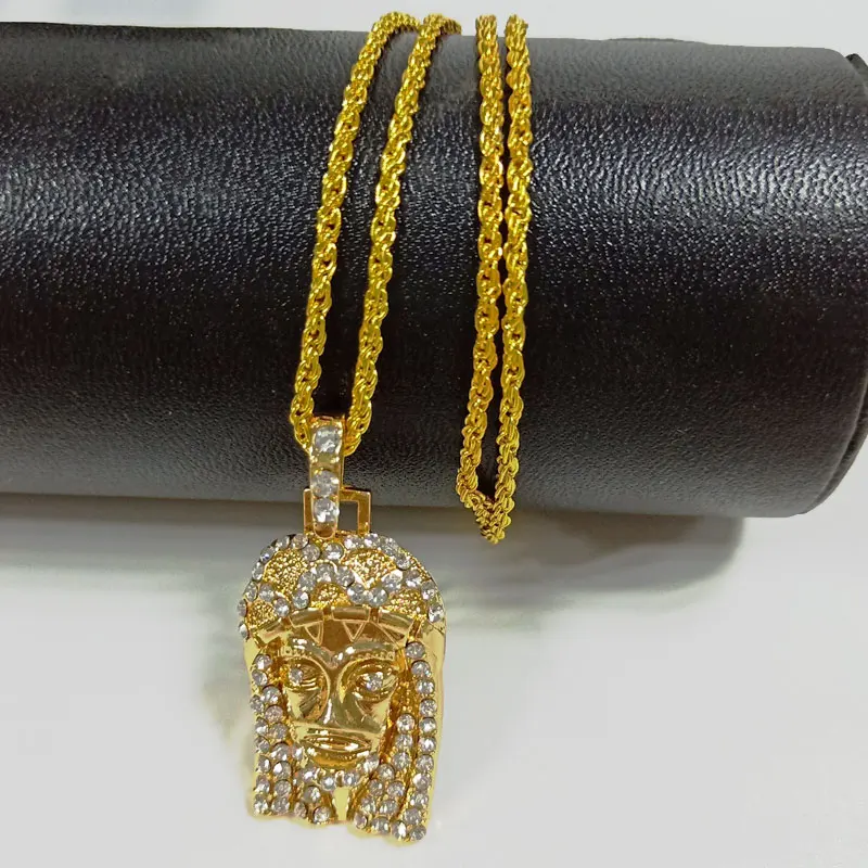 Цепочка с подвеской в виде головы Иисуса Христа для мужчин и женщин чокер