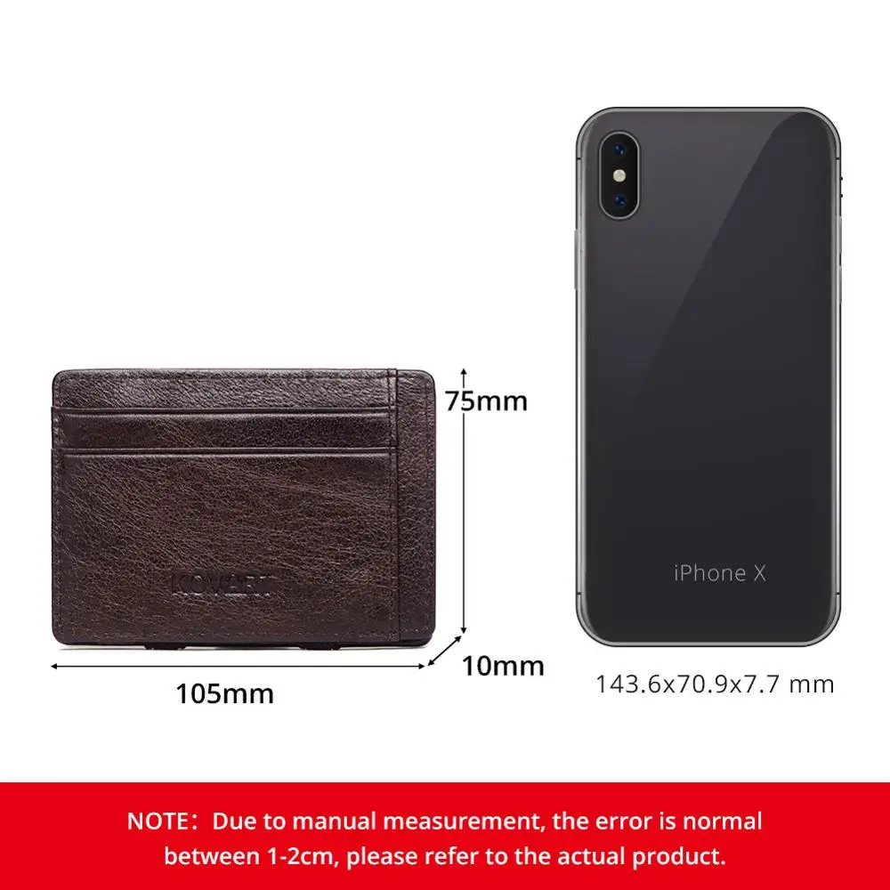 RFID модный мужской простой кошелек из натуральной кожи клатч держатель для карт