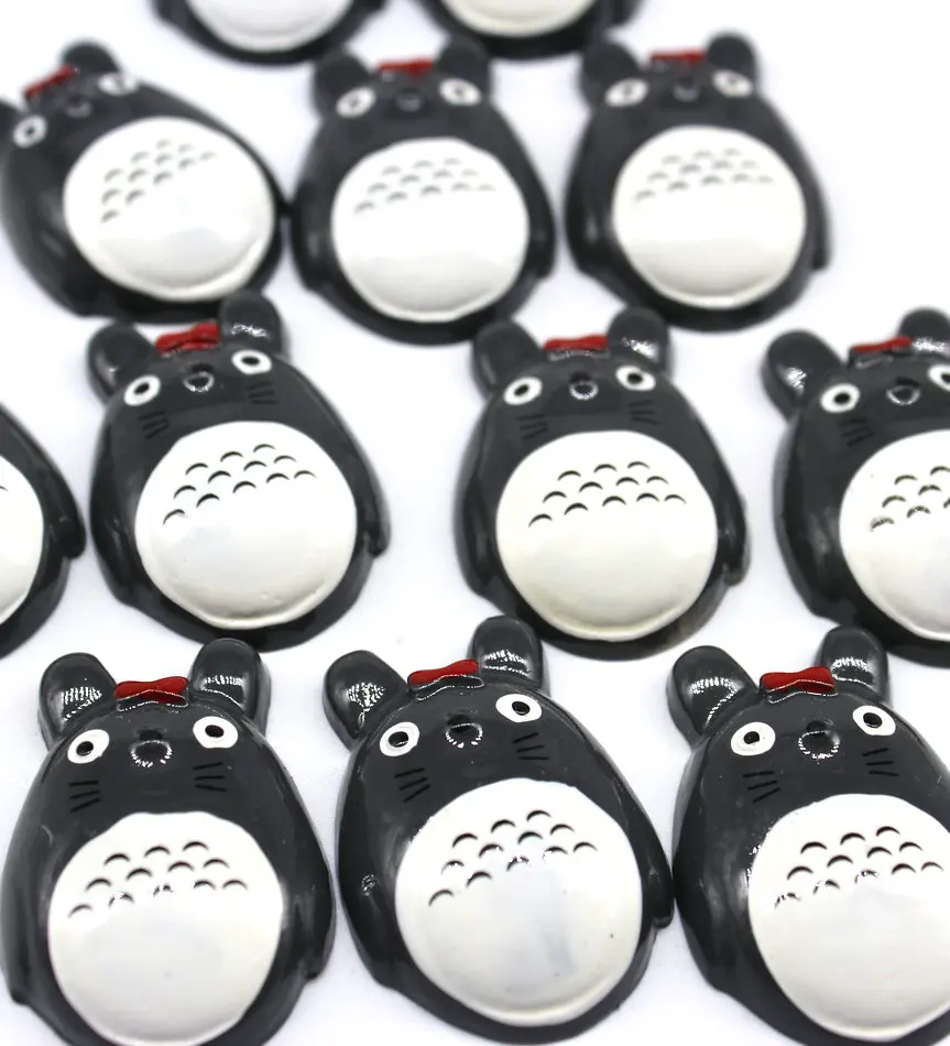 50 шт. большая кавайная Тоторо Ручная Краска резиновые кабошоны из смолы-34 мм