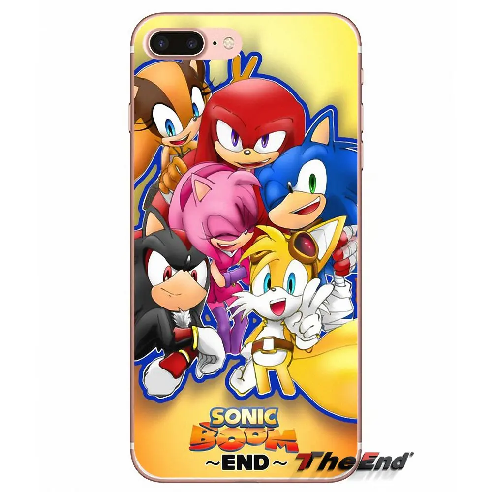 Для iPhone X 4 4S 5 5S 5C SE 6 6S 7 8 Plus Samsung Galaxy J1 J3 J5 J7 A3 A5 2016 2017 мягкий чехол серебристый Соник