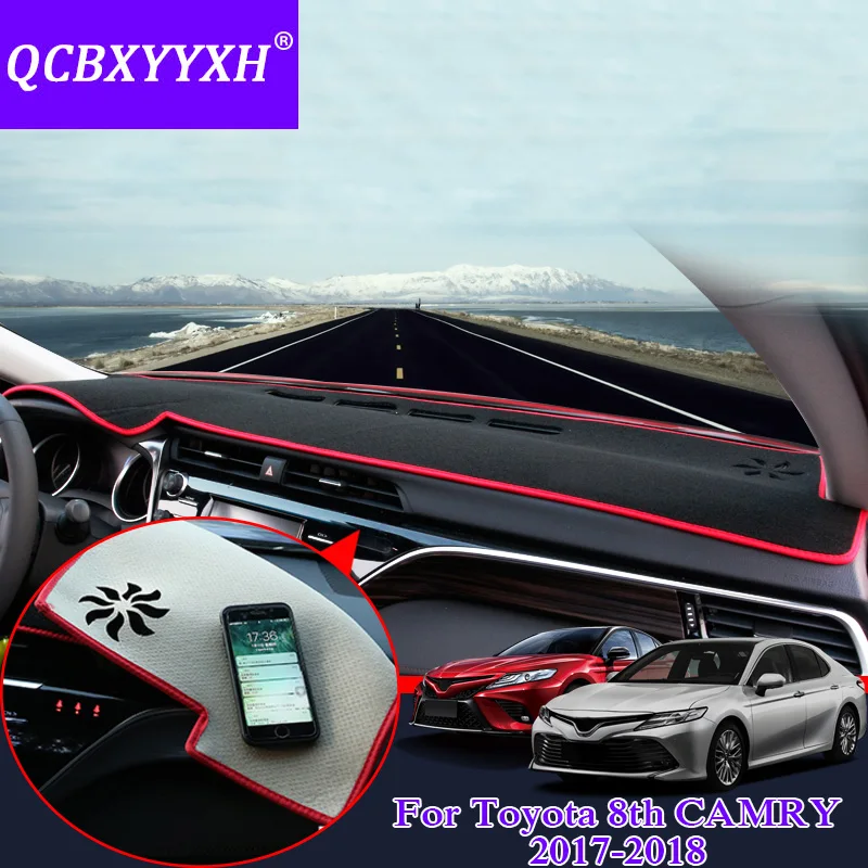 Коврик для приборной панели QCBXYYXH Toyota 8th Camry 2017 2018 защитный коврик интерьера