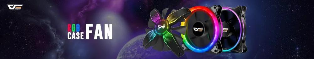 darkFlash RGB Case Fan 120mm 3P-5v Aura Sync PC Cases CPU Cooler Cooling Fans Addressable Quiet Remote LED Computer Case Fan