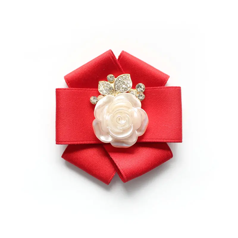 Pin Brooches Официальная Мужская Свадебная рубашка с воротником и галстуком-бабочкой броши на булавке бабочка эластичная лента Стразы Хрустальная ленточка с бантиками - Цвет: Pin Brooches