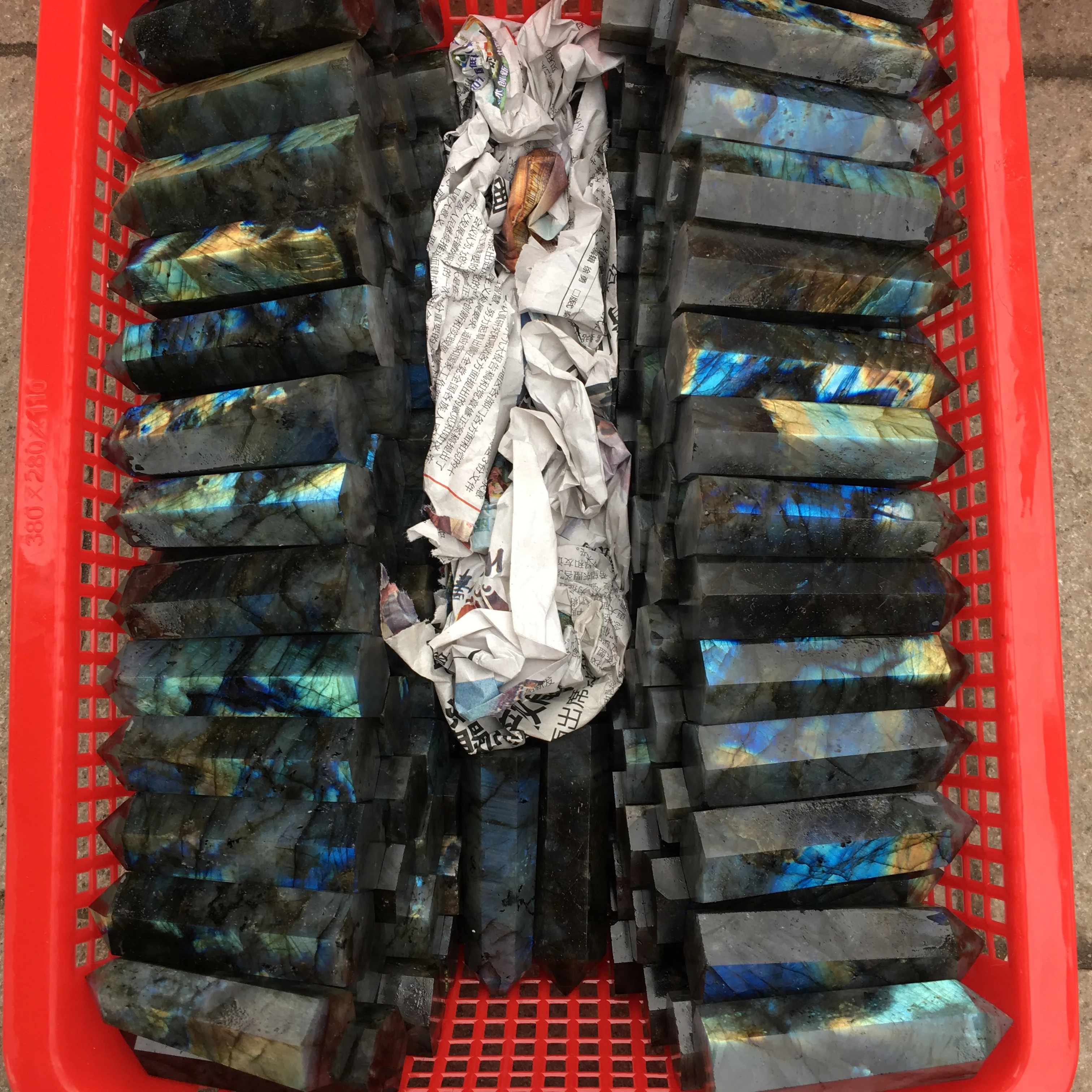

1000g Natural beautiful labradorite QUARTZ CRYSTAL WAND POINT HEALING