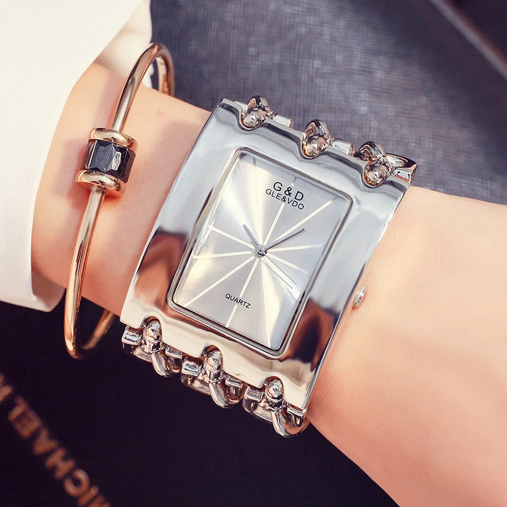 G& D женские наручные часы серебряные кварцевые часы Relogio Feminino Reloj Mujer женские часы лучший бренд роскошные часы подарок для женщин