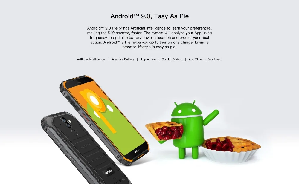 DOOGEE S40 смартфон с 5 дюймовым дисплеем ОЗУ 3 ГБ ПЗУ 32 4650 мАч 8 Мп Android 9 0|Смартфоны| |