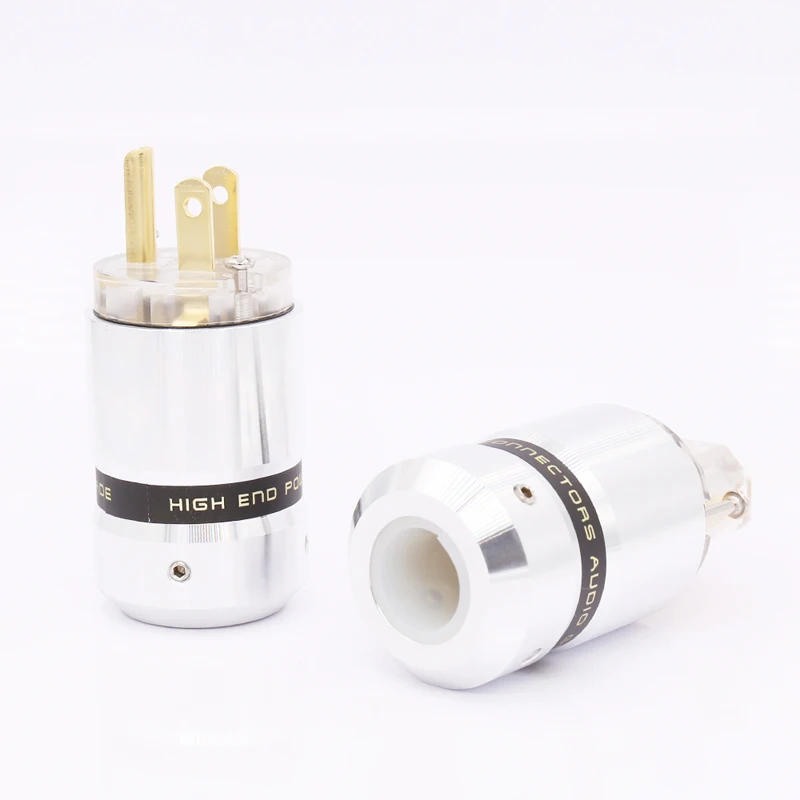 Бесплатная доставка одна пара позолоченных Hi Fi аудио прозрачных разъемов