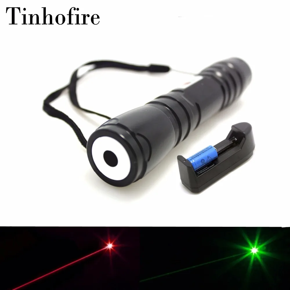 Tinhofire 619 черный Профессиональные лазерная Высокая Мощность зеленый красный 5 МВт