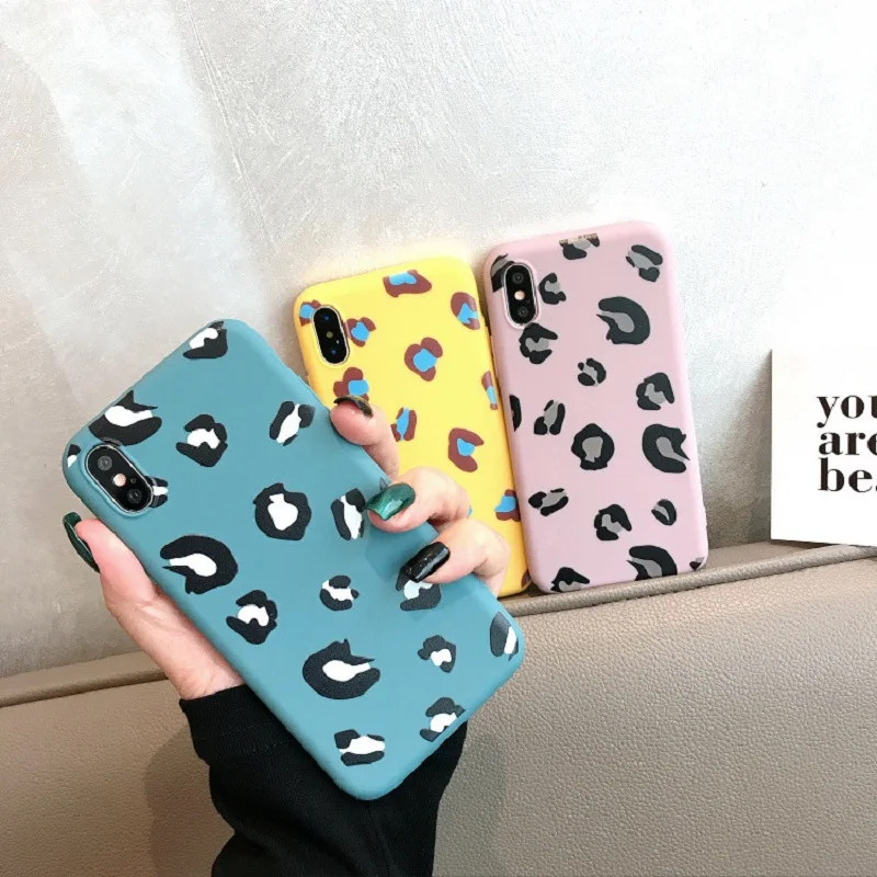 Чехол с леопардовым рисунком для iPhone X 6 6S 7 8 Plus XR XS Max мягкие силиконовые чехлы из