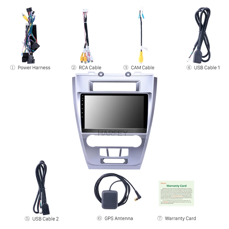 Harfey 10 1 дюймов Android 8 HD сенсорный экран GPS Navi автомобильное радио для Ford Mondeo 2009-2012 с