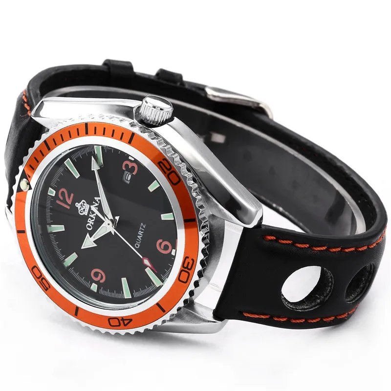 Мг. Часы наручные ORKINA Мужские кварцевые модные повседневные аналоговые с