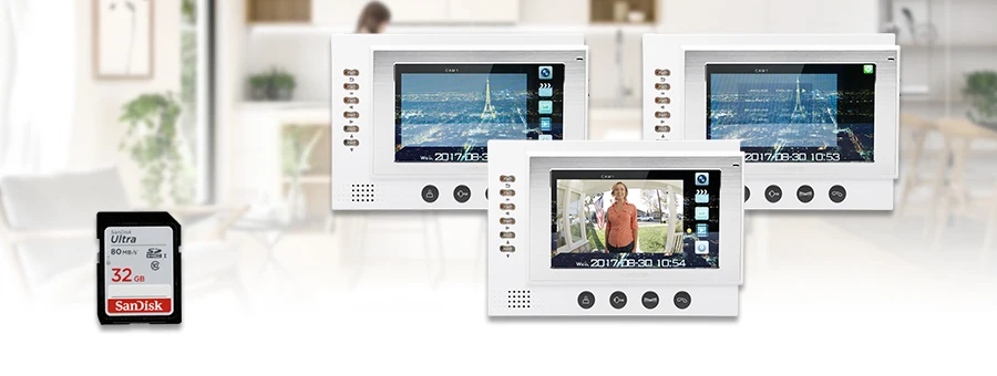 HOMSECUR TM701R-W один внутренний монитор для нового прибытия проводной видео домофон системы