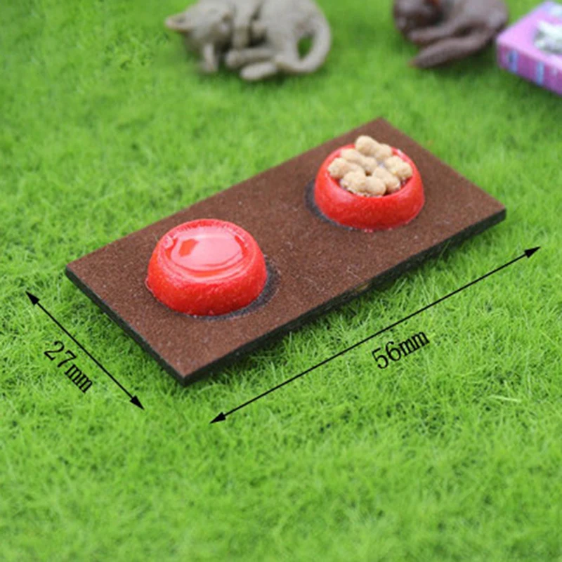 

Scene Model Doll House Accessories Mini Cat Dog Food Basin Model Gift Dollhouse Miniature
