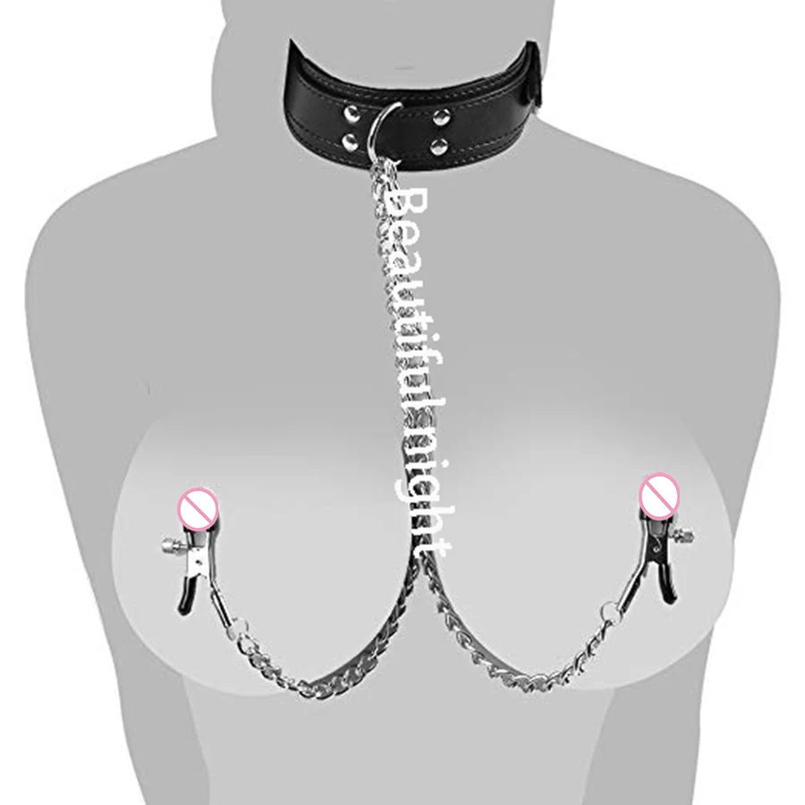 Под системой ограничения постель связывание кожаная цепочка колье ожерелье с