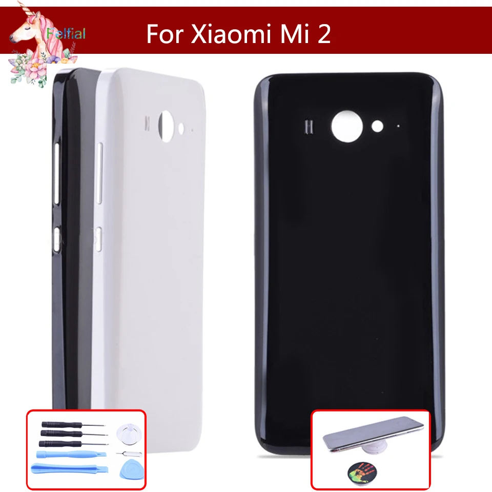 

10pcs/lot For Xiaomi Mi2 M2 Mi 2 Back Battery Cover Door Rear Housing Case Replace For M2 Mi 2 Battery Cover with Side Button
