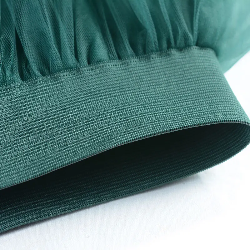 2019 черная женская длинная юбка из фатина пышная с запахом летняя миди плиссе