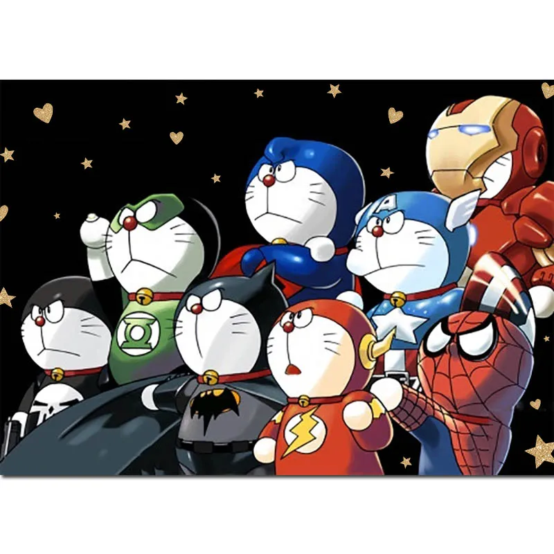 Алмаз живопись Doraemon Аниме Косплей полностью из буровых алмазов вышивка робот Кот