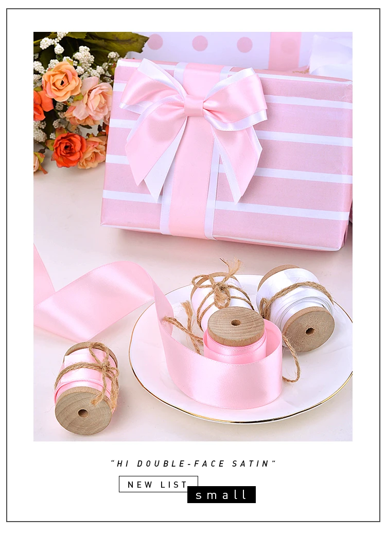 YAMA 1/8 дюйма 3 мм 500 ярдов/партия Двусторонняя атласная лента ленты красная серия для вечерние украшения свадьбы розы ручной работы