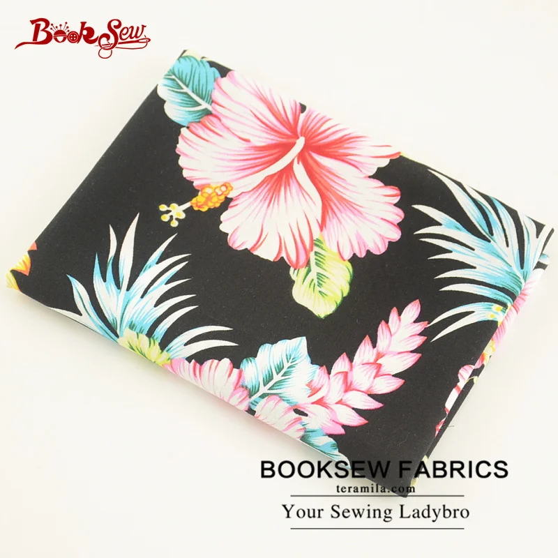 Booksew 100% Cotton Poplin Fabric Red Flower Design Home Textile High-Density Sewing For Dress Craft Shirt Scrapbooking Clothing | Дом и сад