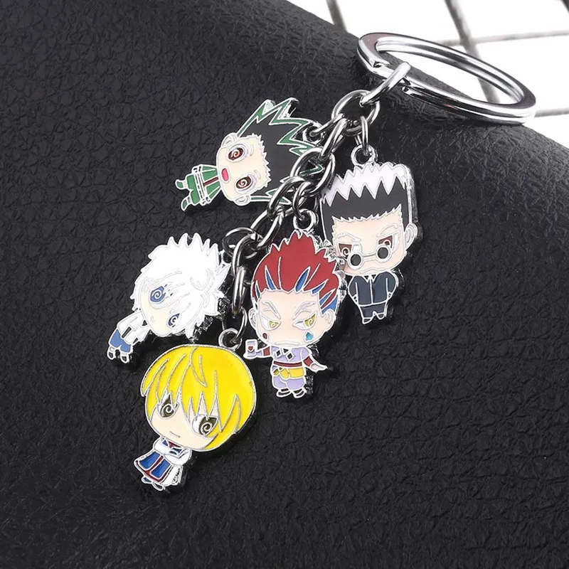 Аниме Hunter x Keychain Gon Killua Zoldyck Kurapika Hisoka металлические фигуры модный брелок для