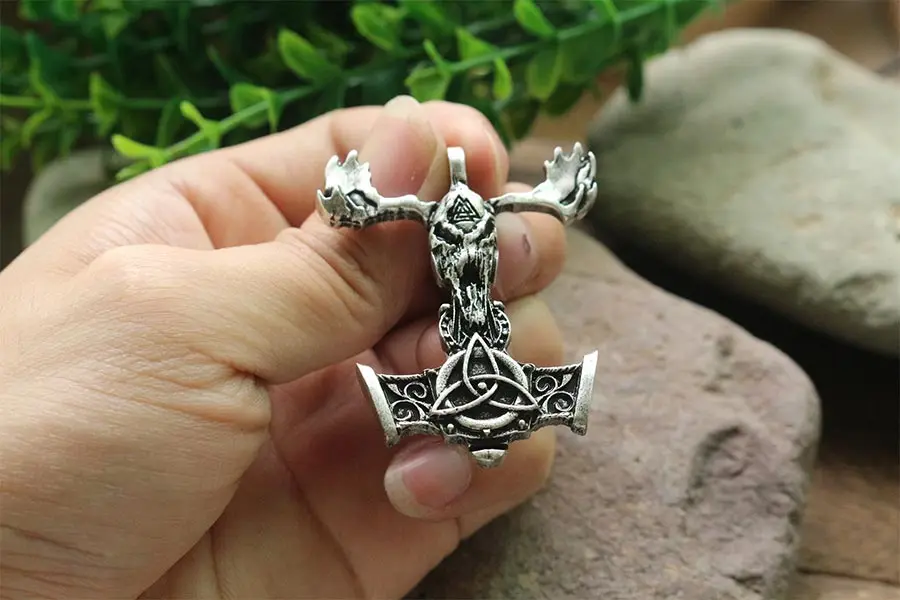 Подвеска lanseis mjolnir с черепом Викинга 1 шт. подвеска в виде головы козы черепа для