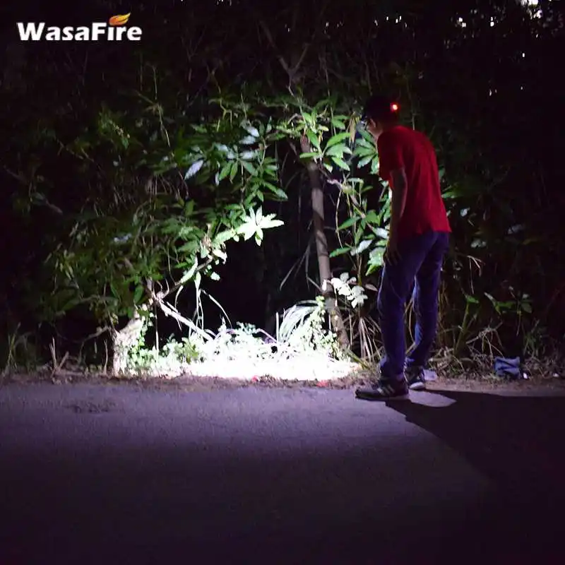 Wasafire XPE Q5 светодиодных яркие фары головного света фонарик фонарь налобный светодиодный Встроенный аккумулятор фара Масштабируемые фонарик налобный фонарь на аккумуляторах охота и рыбалка налобный-фонарь