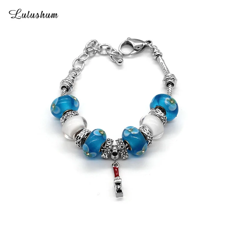 SANYU 2018 Fashion Fit Pandora Bracelet Copper Material Lobster Buckle Glass Beads To Send Girlfriends Holiday BR-1583 | Украшения и