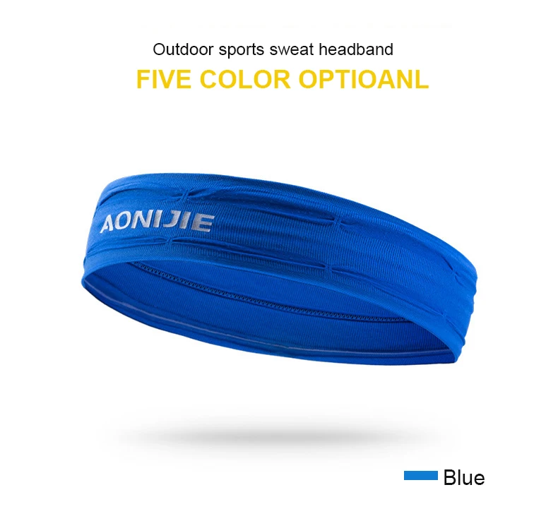 AONIJIE высокое качество резинки Sweatband противоскользящая повязка для волос анти пот Для Бега Спортзала фитнеса лента для йоги