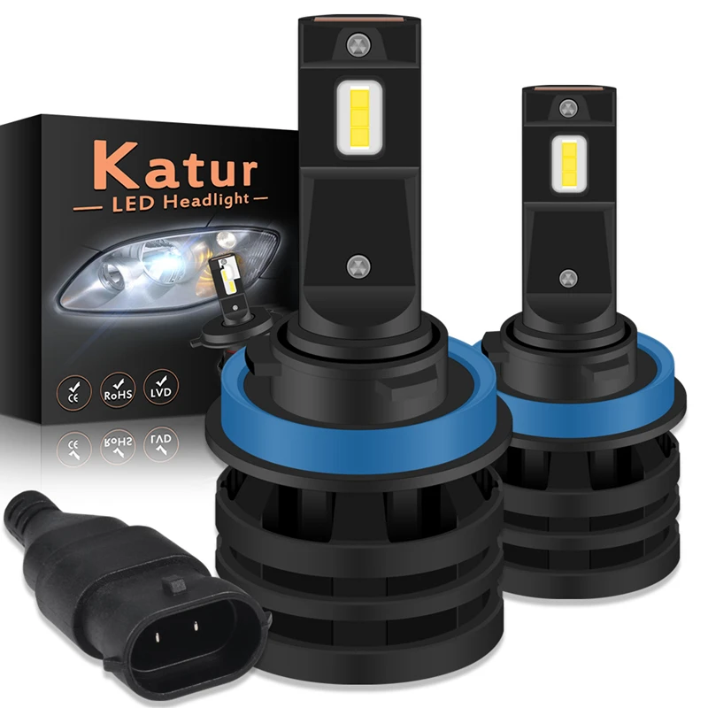 СВЕТОДИОДНЫЙ Автомобильный диодный светильник Katur H11 H16 H1 H4 H7 9005 9006 HB3 BH4 12000 лм 55 Вт
