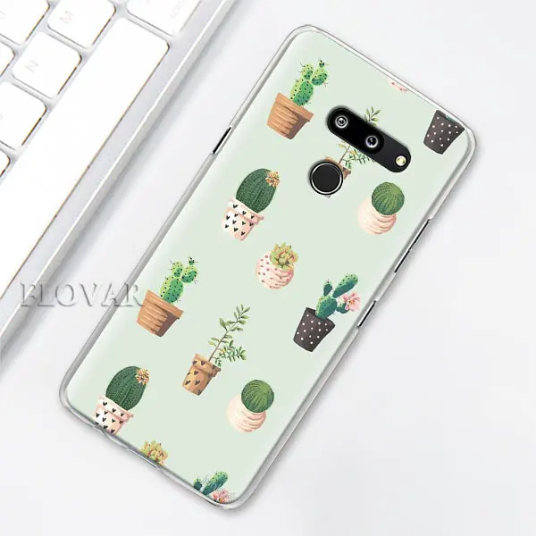Чехлы для телефонов с кактусами для LG G6 G7 Plus G8 ThinQ V40 V50 ThinQ Q6 Q7 Q8 Жесткий Чехол для ПК - Color: J007