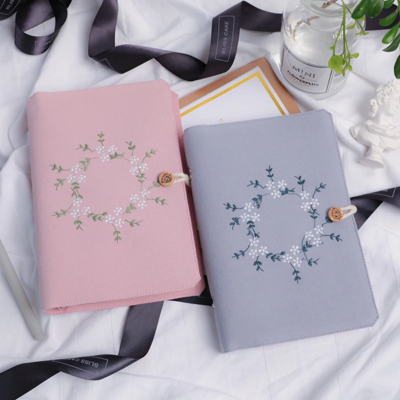 A5 A6 Kawaii, милая тканевая записная книжка в горошек, школьные офисные канцелярские принадлежности, пустая линия, сетка в горошек, планировщик, 6 отверстий, спиральное кольцо, связующее