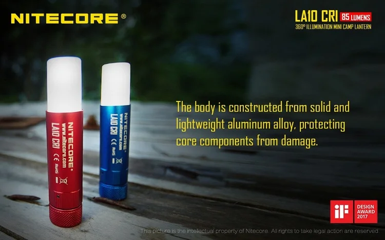 AA EDC Мини фонарь Nitecore LA10/LA10 CRI 135 люмен Кемпинг Nichia XP-G2 S3 светодиодный фонарик брелок