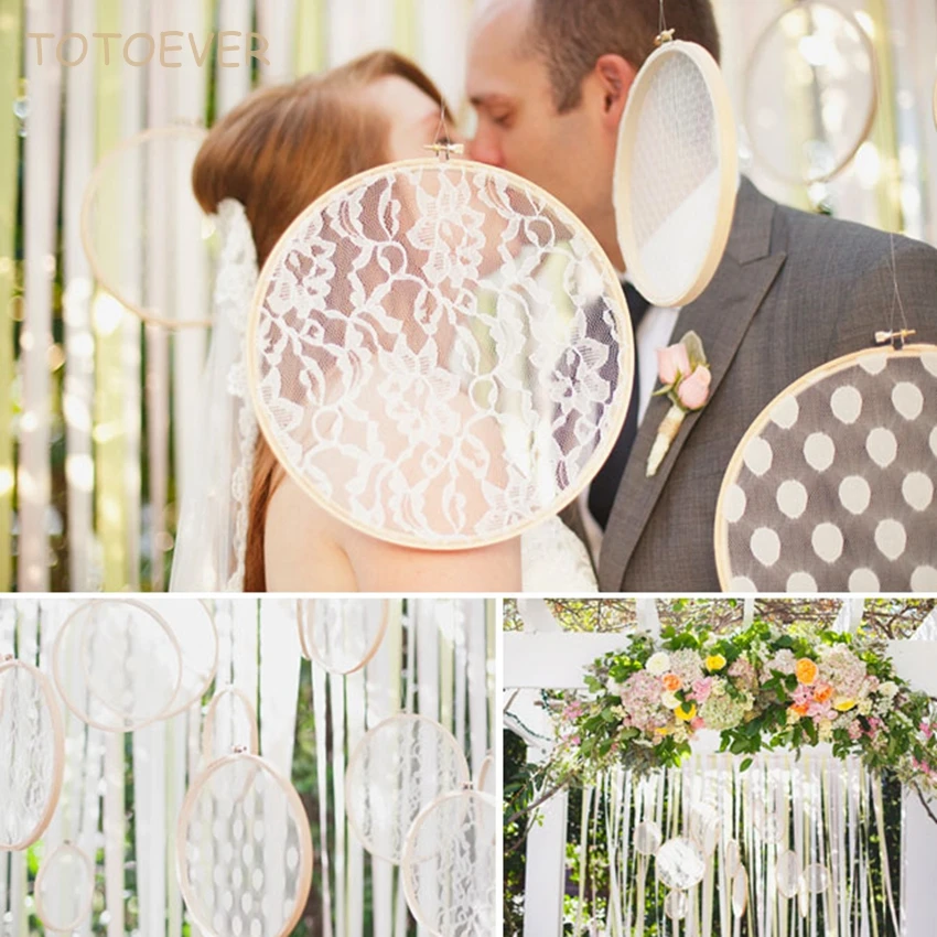 1 шт. винтажная хлопковая вышивка белый кружевной цветочный обруч деревенский