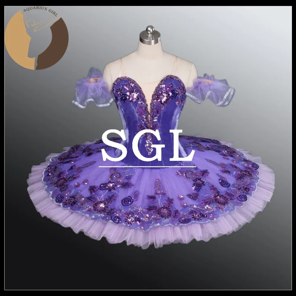 Фиолетовая юбка пачка для взрослых женская профессиональная балетная танцев шоу