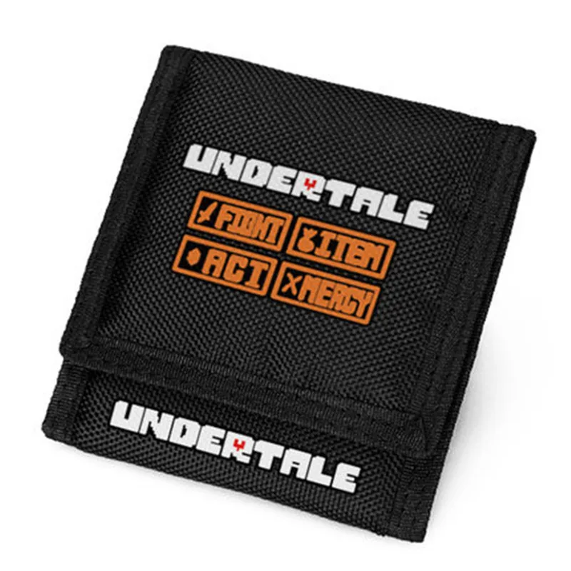 Американская игра Undertale Flowey Mettaton печать Мужской короткий кошелек холст нейлон Carteira Masculina держатель для карт Портмоне