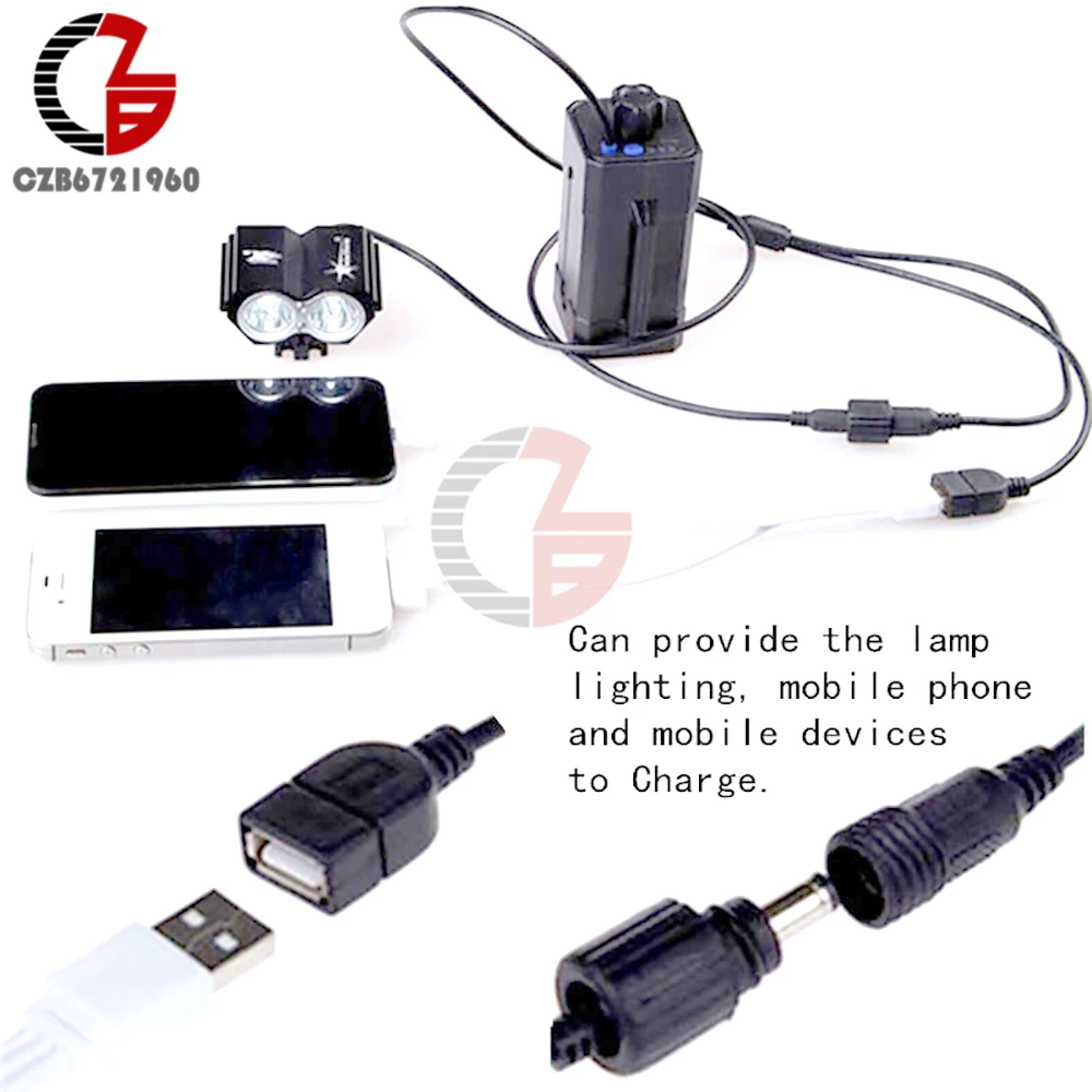 Портативный водонепроницаемый чехол на литиевую батарею 4x18650 с USB разъемом