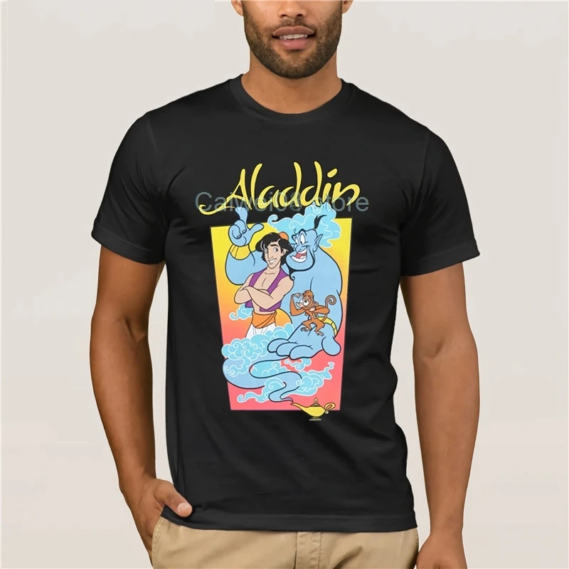 

Aladdin T Shirt Fashion men's T shirts clothing printing cotton men's collar shirt Hot men's fun casual print T shirt