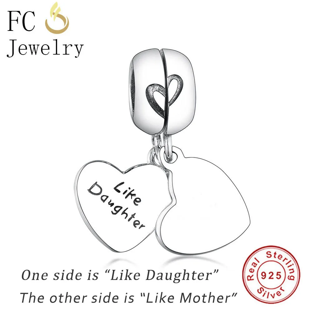 Fit Charms Браслет из стерлингового серебра 925 пробы Семейные Подвески подвеска