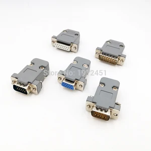 DB15 data cable connector plug VGA Plug 3 row D type connector 15pin port socket adapter female&Male DP15
