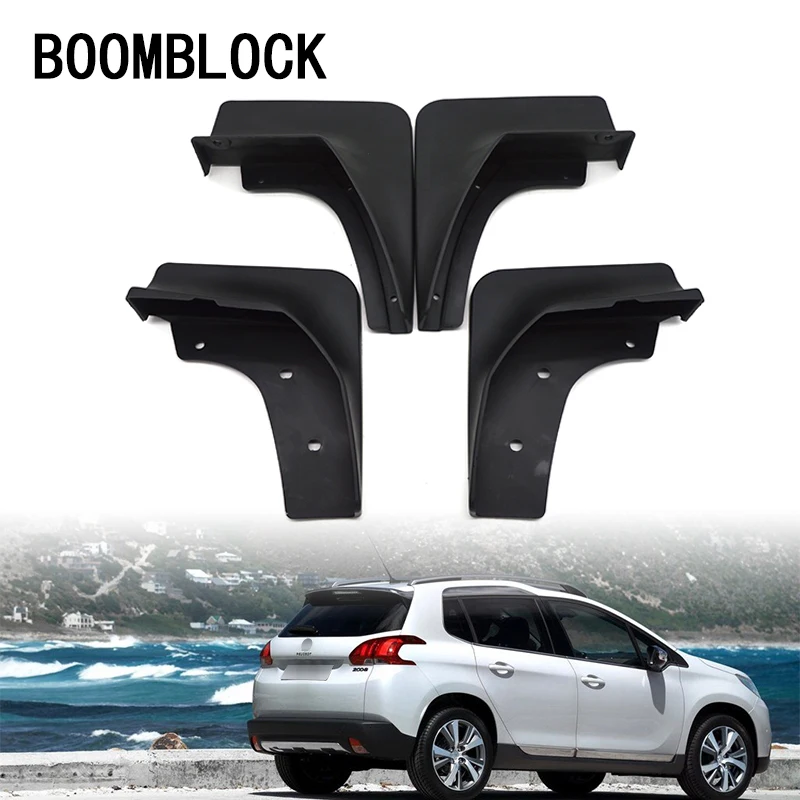 

4pc Car Front Rear Mud Flaps Mud Flap Mudguards Fender For Peugeot 2008 2013 2014 2015 2016 2017 Auto Accessories
