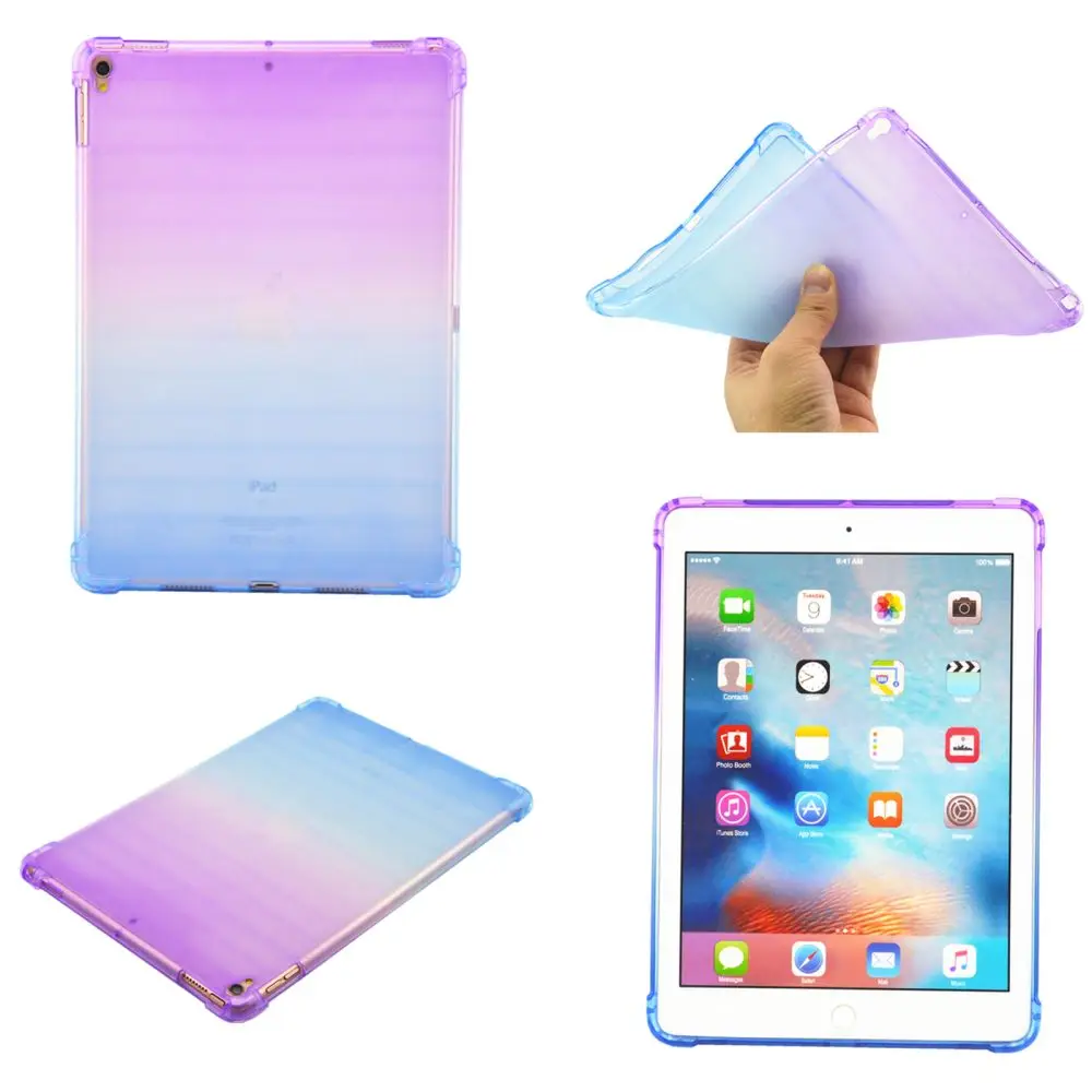 Для IPad Air 10 5 2019 Мягкий силиконовый чехол цветной прозрачный из материала tpu Coque для