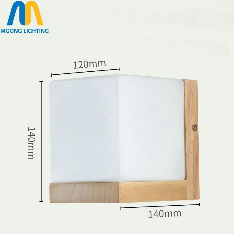 Современный деревянный стеклянный настенный светильник освещение для прихожей
