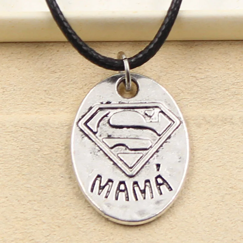 Новый Прочный черный чокер из искусственной кожи Super Mama очаровательный шнур