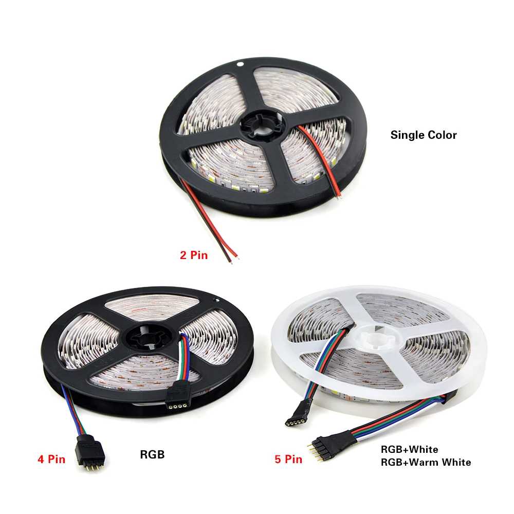1 рулон 5 м водонепроницаемая светодиодная лента 12 В 5050 RGB RGBW RGBWW розовый ледяной