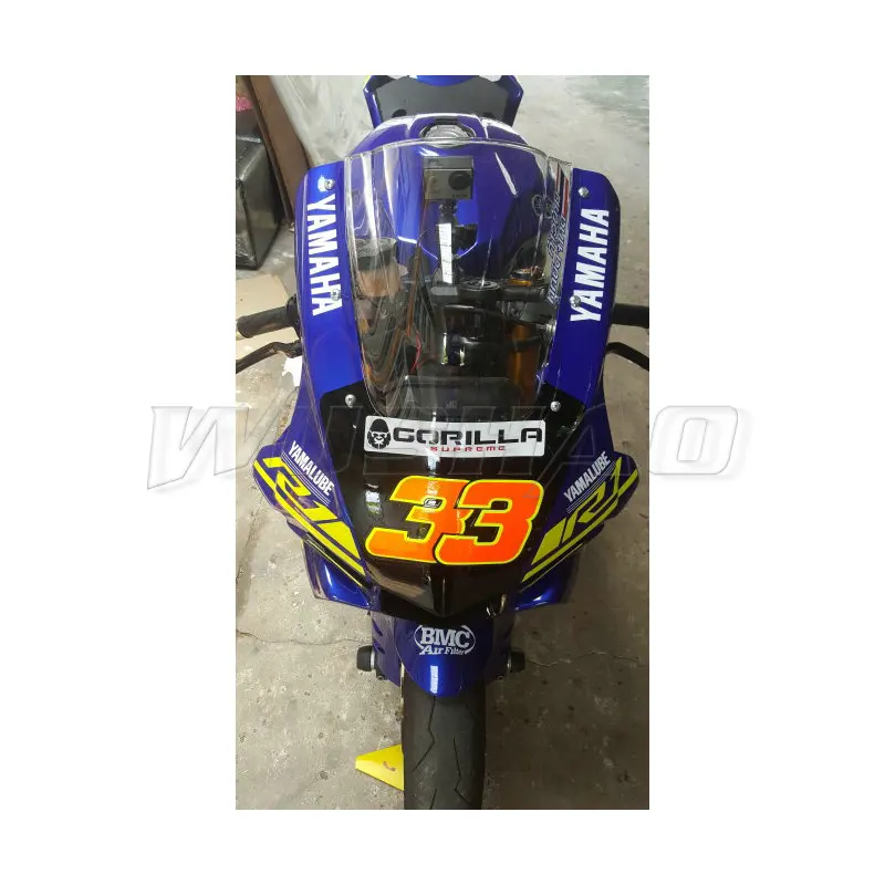 Дымчатое лобовое стекло для мотоцикла, лобовое стекло Ветер Экран для Yamaha YZF-R1 YZF-R1M 1000 YZF R1 R1M R1S - Цвет: Clear