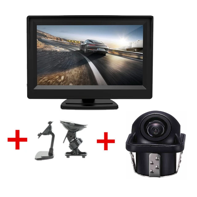 monitor with 1661 Автомобильная камера заднего вида, система парковки заднего вида, комплект 5 дюймов, TFT lcd монитор заднего вида, водонепроницаемая камера ночного видения - Цвет: monitor with 1661