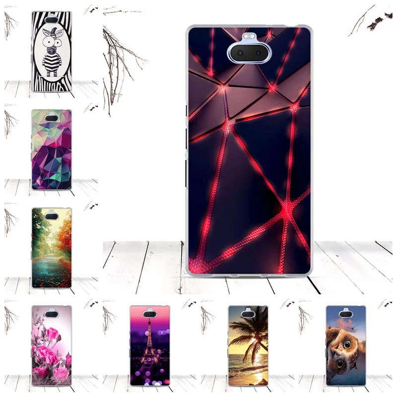 Чехлы для Sony Xperia 10 Plus мягкий силиконовый чехол из ТПУ Роскошный телефона оболочка