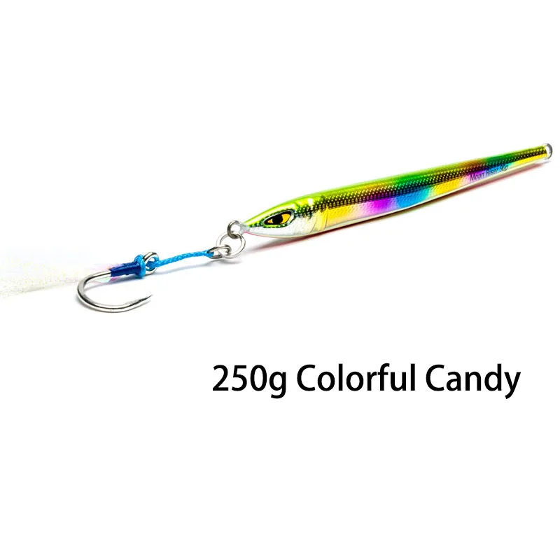 Mustad Moon Riser Jigs MJIG03 железная пластина приманка поддельные приманки сильная тяговая сила рыболовные Крючки рыболовные принадлежности PESCA 150 г 200 г 250 г - Цвет: As pictures show